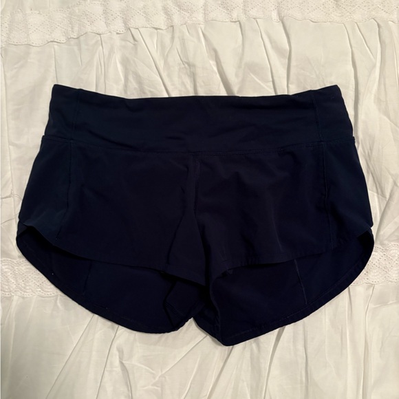 Lululemon Athletica Navy Speed Up Shorts - Picture 1 of 3